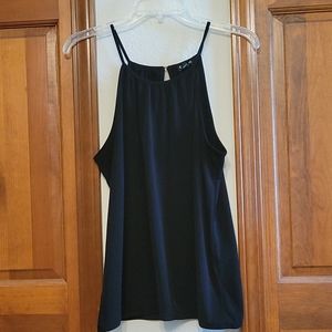 Black Express High Neck Tank Top